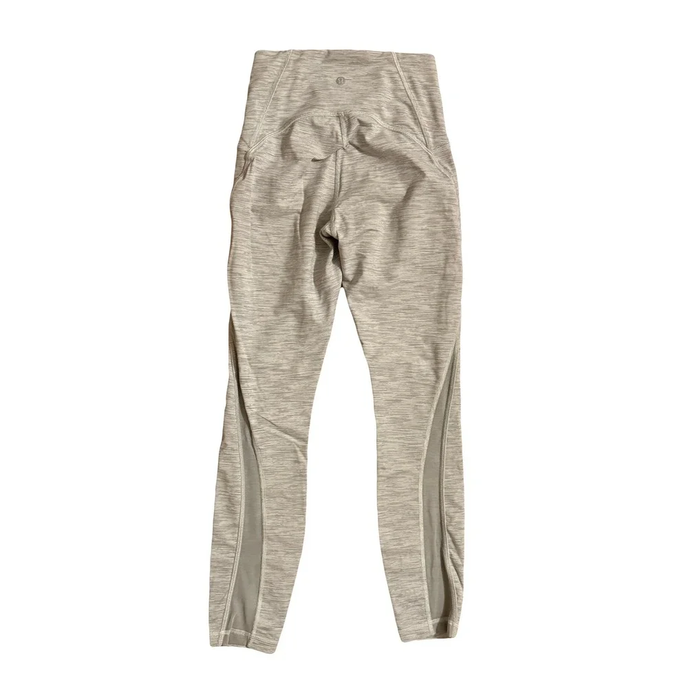 Lululemon Train Times 7/8 Grey Pant Workout Athletic‎ Leggings Size 4